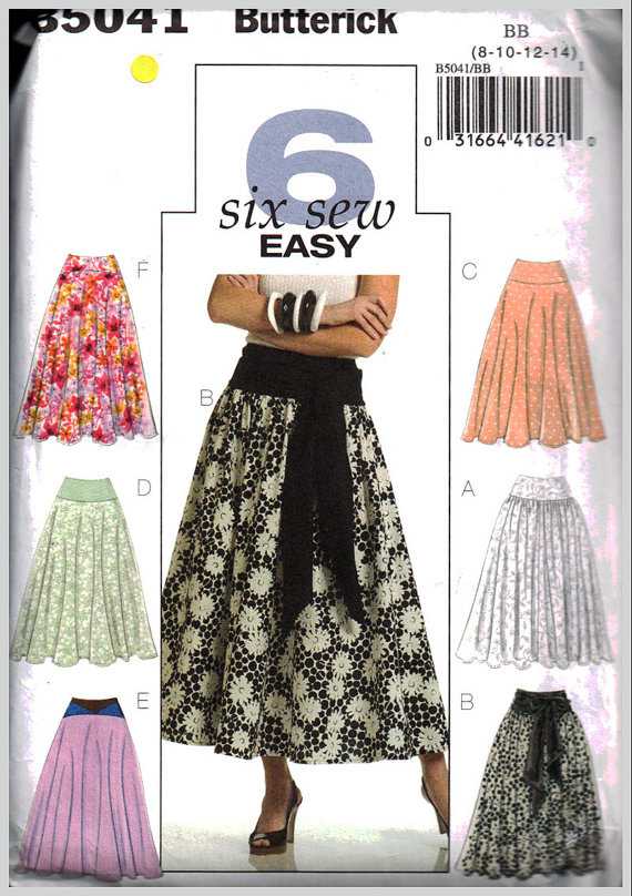 Butterick B5041 Skirts, Sash Size: BB 8-10-12-14 Uncut Sewing Pattern