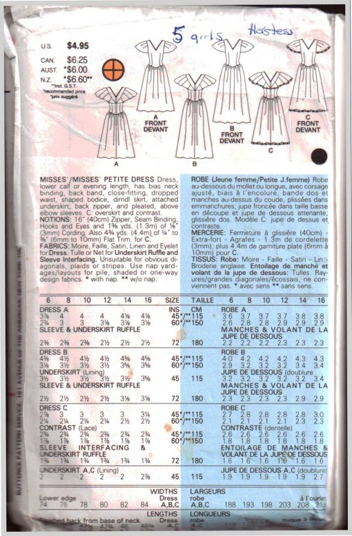 Butterick 3684 Y A 1