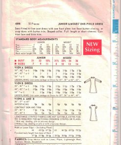 Butterick 4898 Y A 1