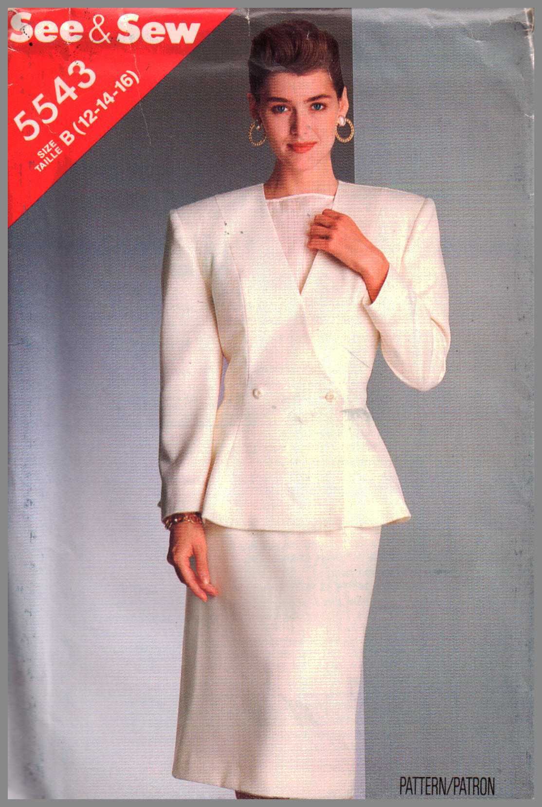 Butterick 5543 Suit - Jacket, Skirts Size: B 12-14-16 Uncut Sewing Pattern