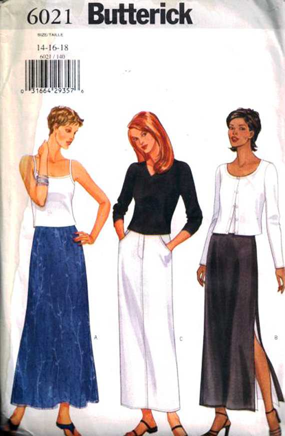 Butterick 6021 Skirts Size: 8-10-12 or 14-16-18 Uncut Sewing Pattern