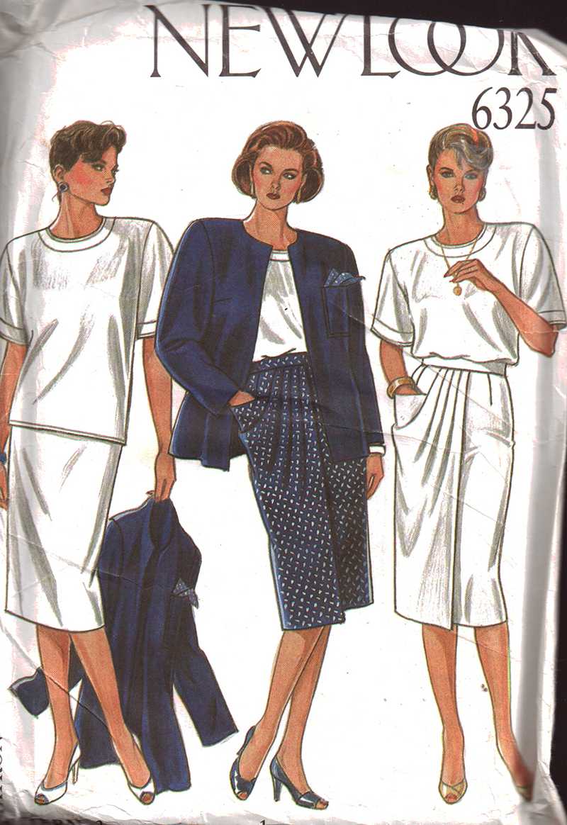 New Look 6325 Skirt, Jacket, Top Size: 8-18 Uncut Sewing Pattern
