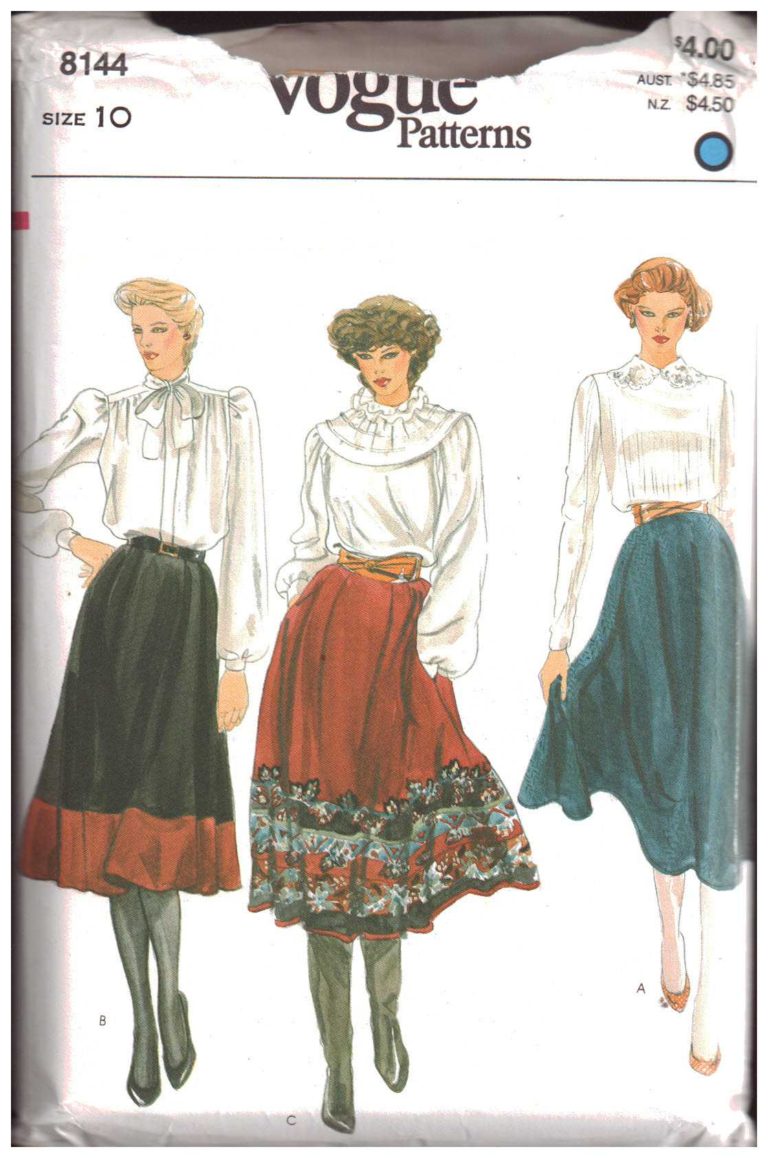 Vogue 8144 Misses' Skirt Size: 10 Used Sewing Pattern