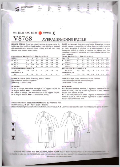 Vogue V8768 1