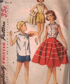 1940s Simplicity 1914 Vintage Sewing Pattern Girls Dress Size Size 6