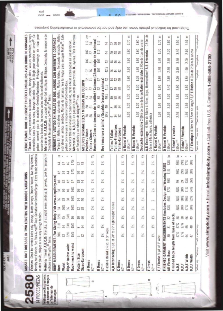 Uncut Smplcty Sewng Pattern #3877 For Msses And Msses' Plus Sze