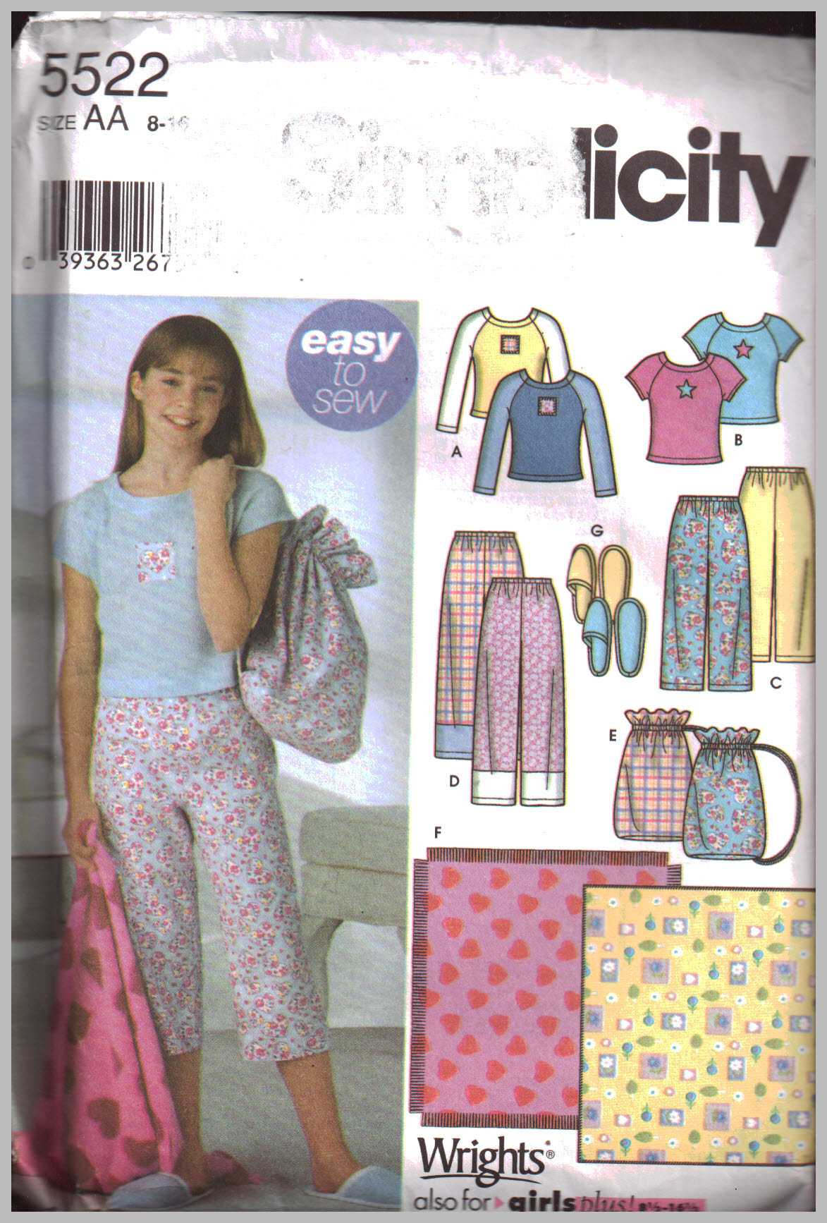 Simplicity Pattern S8519 Boys' and Men's Slim Fit Lounge Pants