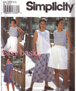 Simplicity 8299 Split Skirt in two lengths, Tops Size: HH 6-12 Uncut ...