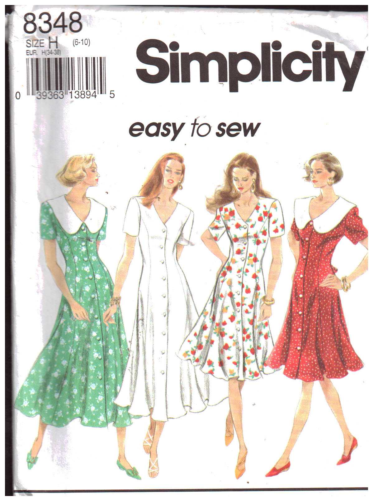 Simplicity 8348 Dress in two lengths Size: H 6-10 Uncut Sewing Pattern
