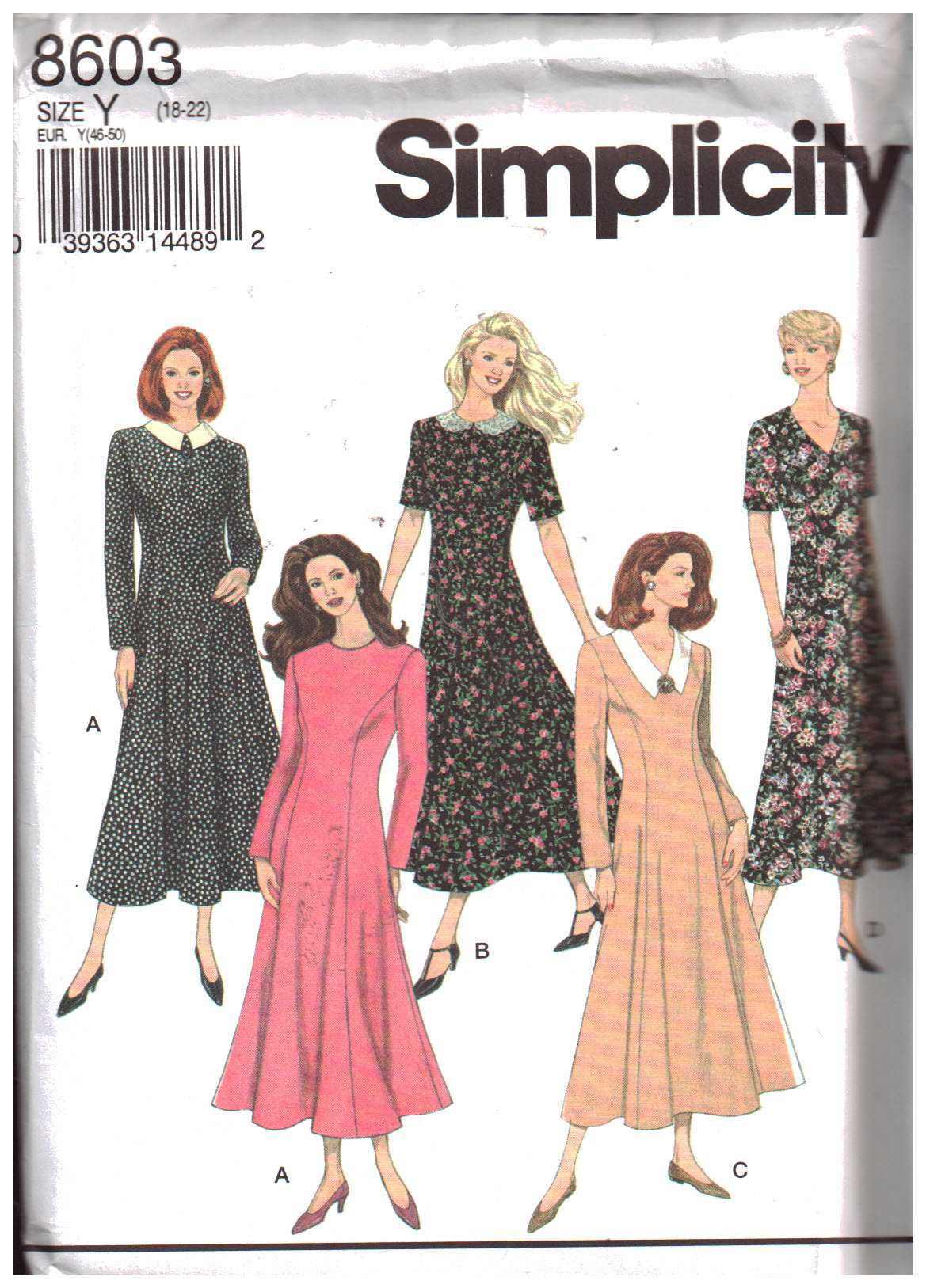 Simplicity 8603 Dress Size: H 6-10 Uncut Sewing Pattern