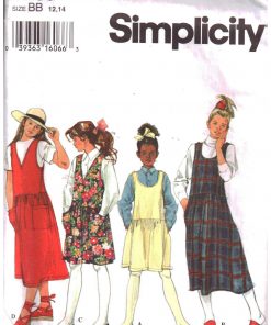 includes free gift Simplicity Pattern 9239 Girls Dress Sizes 7-10