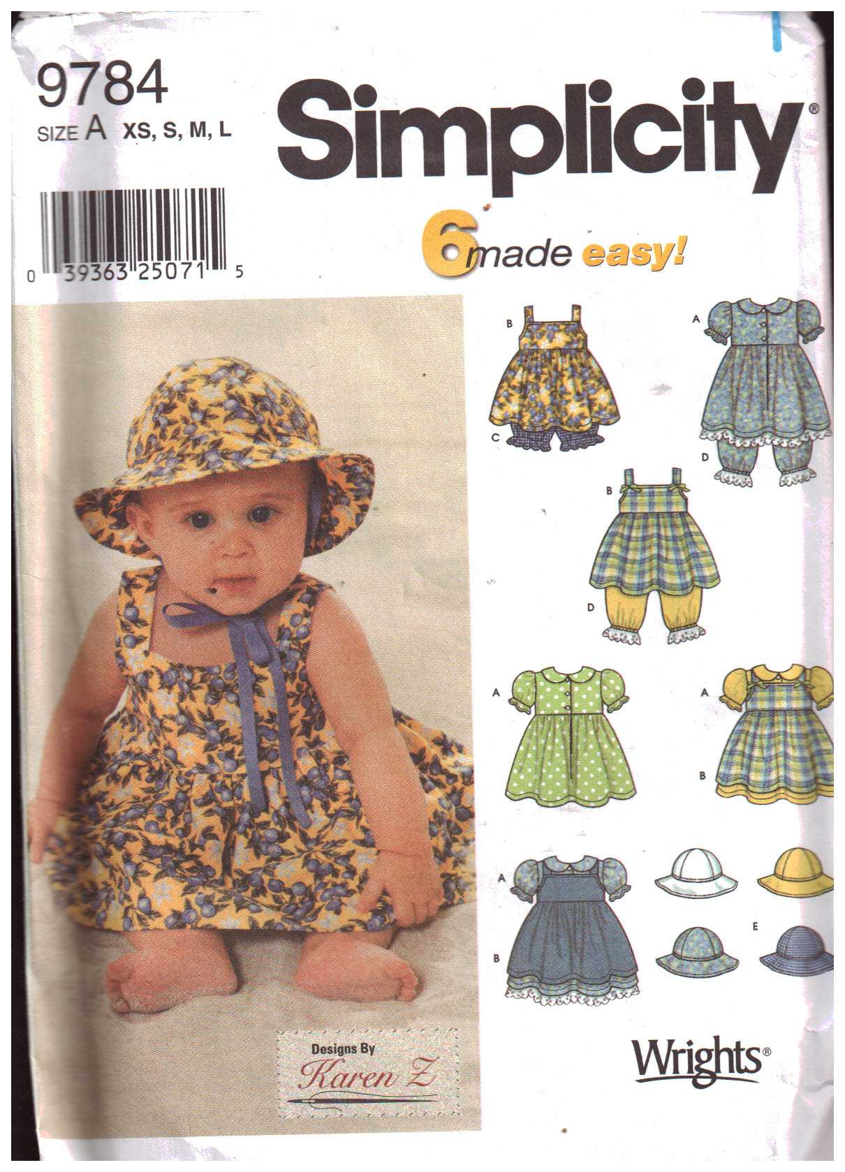 Baby Nursery Simplicity 3844 Uncut Sewing Pattern 2006