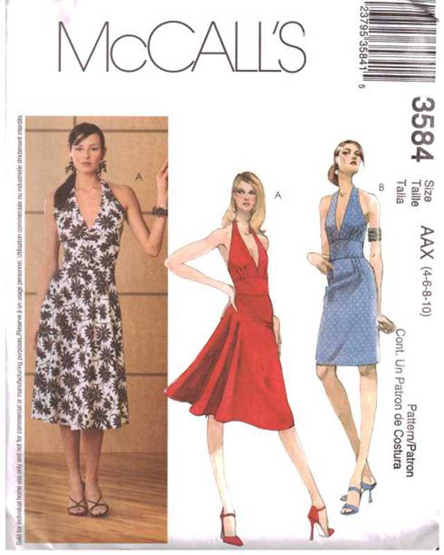 McCall's 3584 Dress Size: AAX 4-6-8-10 Uncut Sewing Pattern