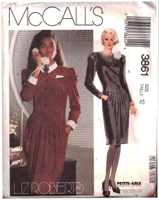McCall's 3861 Dress Size: 12 Used Sewing Pattern
