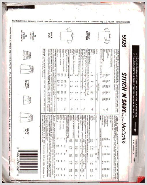 McCalls 5926 M 1