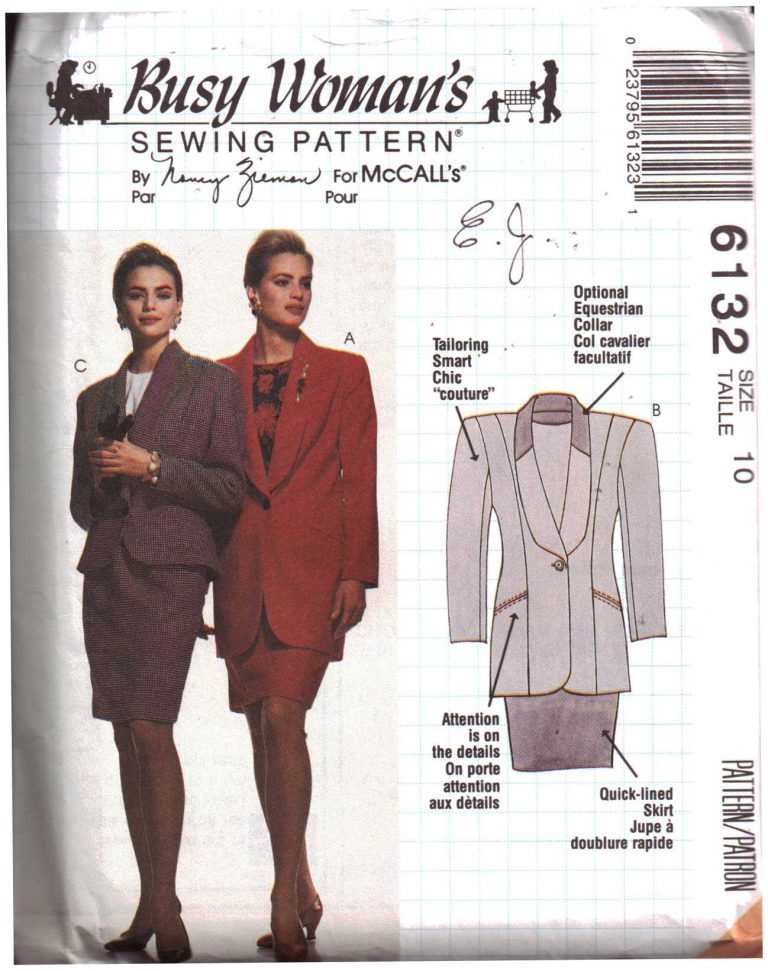 McCall's 6132 Jacket, Top and Skirt by Nancy Zieman Size: 10 or 12 or ...