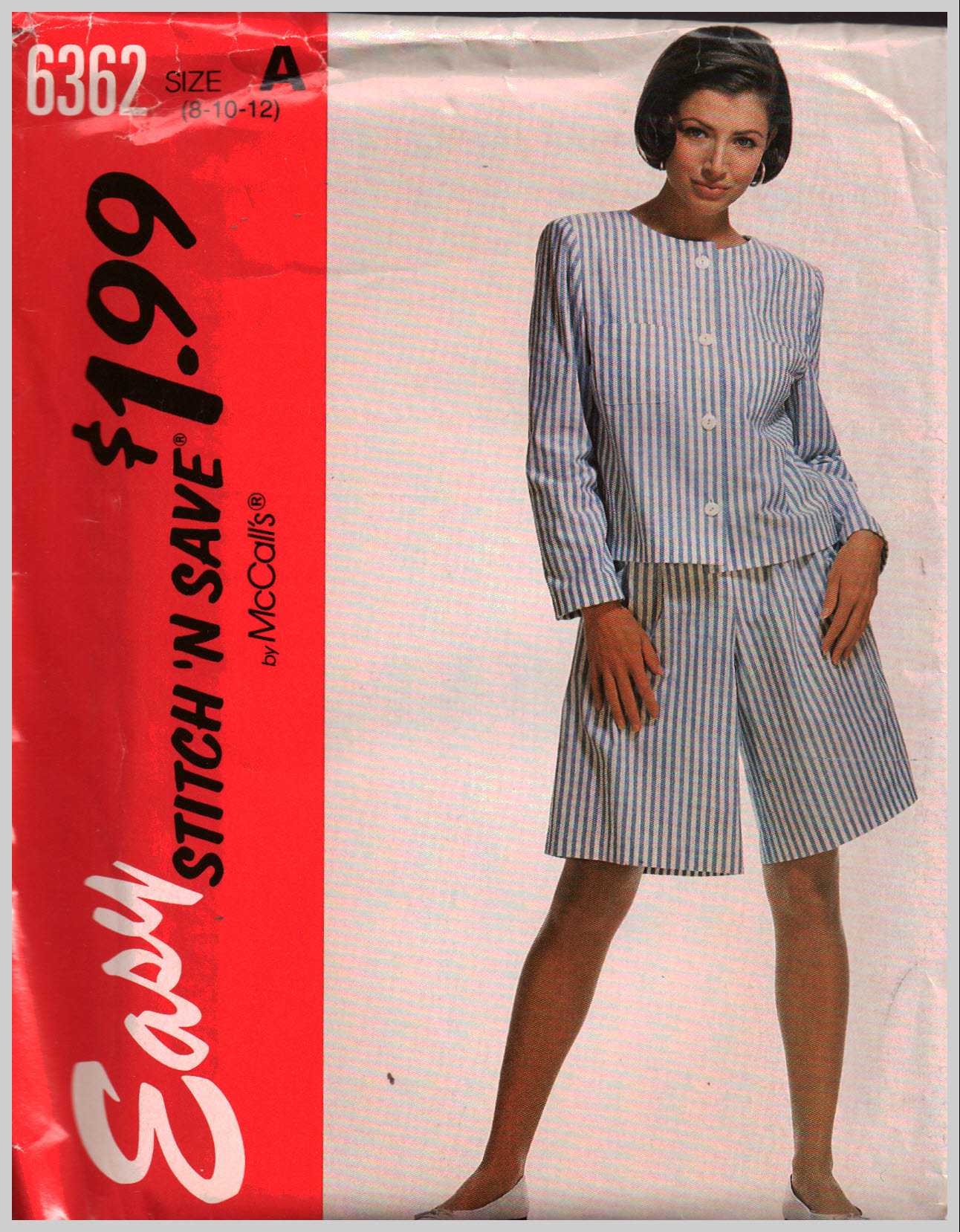 McCall's 6362 Unlined Jacket, Split -Skirt Size: A 8-10-12 or B 14-16 ...