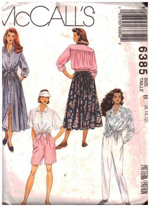 McCall's 6385 Shirt, Skirt, Pants, Shorts Size: B 8-10-12 Uncut Sewing ...