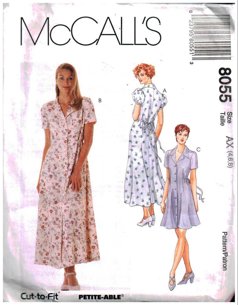 McCall's 8055 Dress Size: AX 4-6-8 Uncut Sewing Pattern