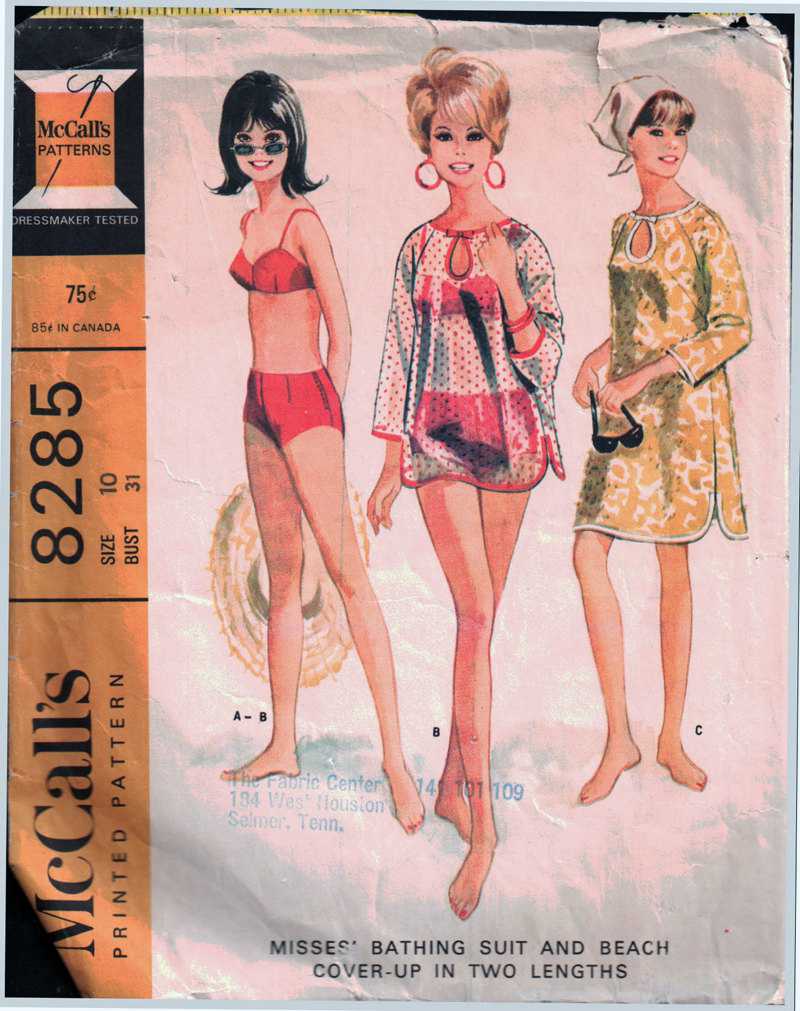 1977 McCalls 5542 Misses Dress or Cover-Up and Bathing Suit *Uncut*