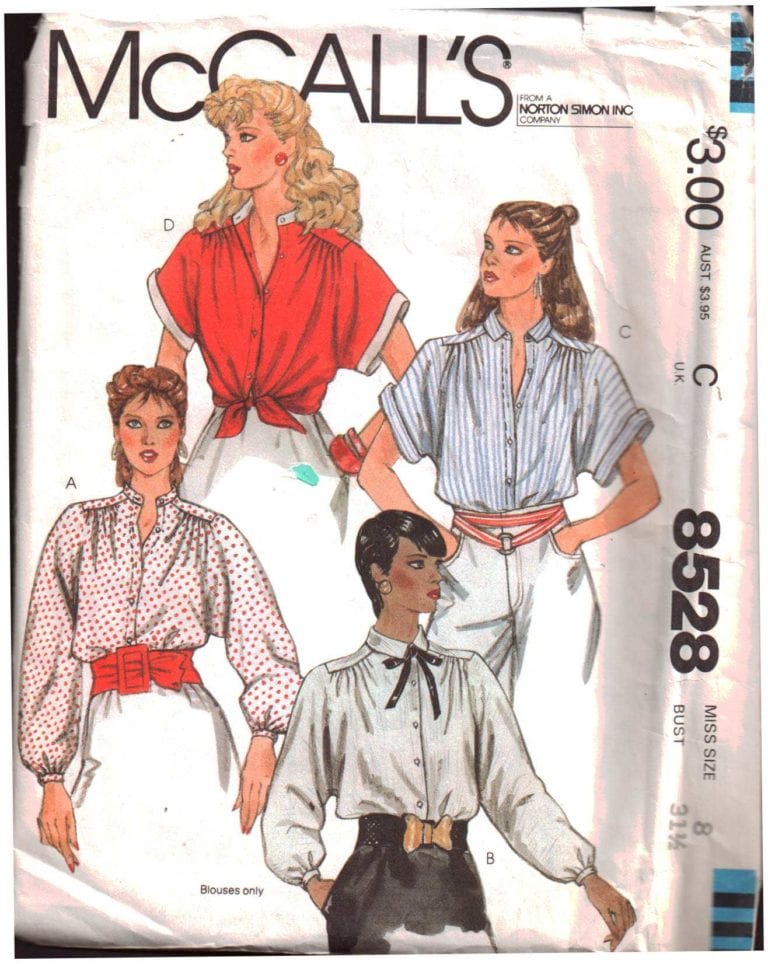 McCall's 8528 Blouse Size: 8 Uncut Sewing Pattern