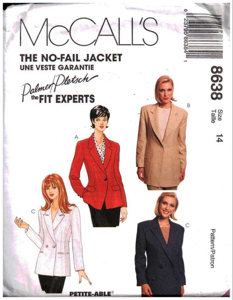 McCall's 8638 Lined Jacket by Palmer Pletsch - The No-fail Jacket Size ...