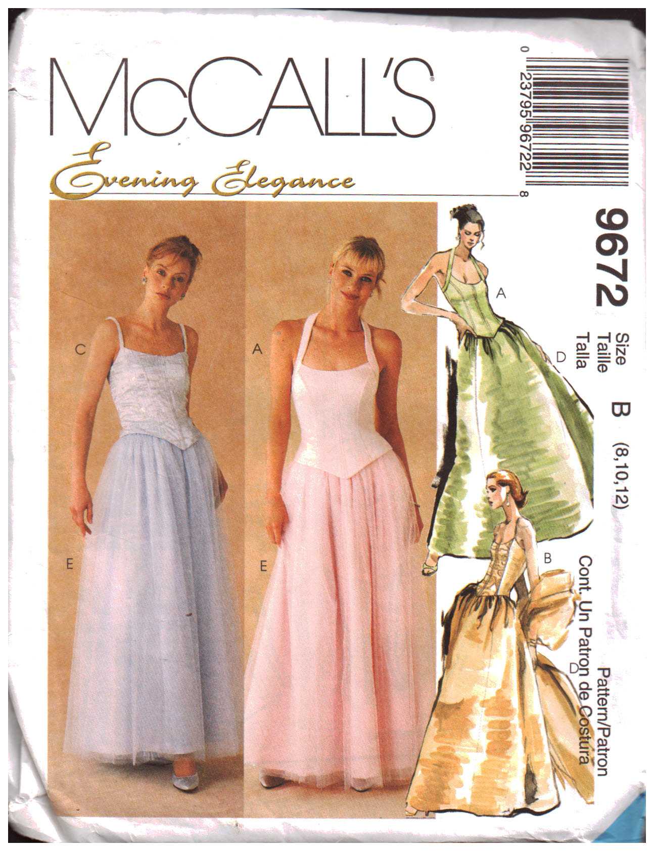 2007 McCalls EASY Pattern M5423 Sz  8 10 12 14 UNCUT Pullover Dress w Opt Sash! 