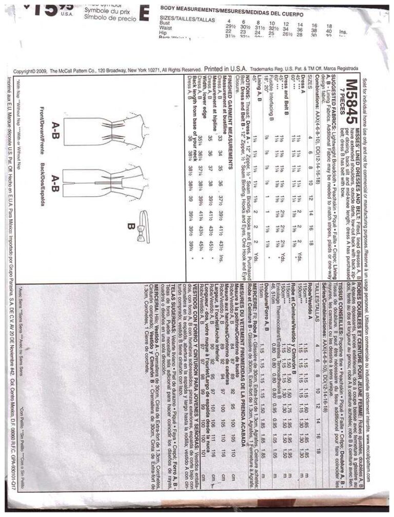 Modello Di Cucito Simplicity SS9286E5 - Abito Da Donna Taglie Forti (14-22) Collezione S - 5
