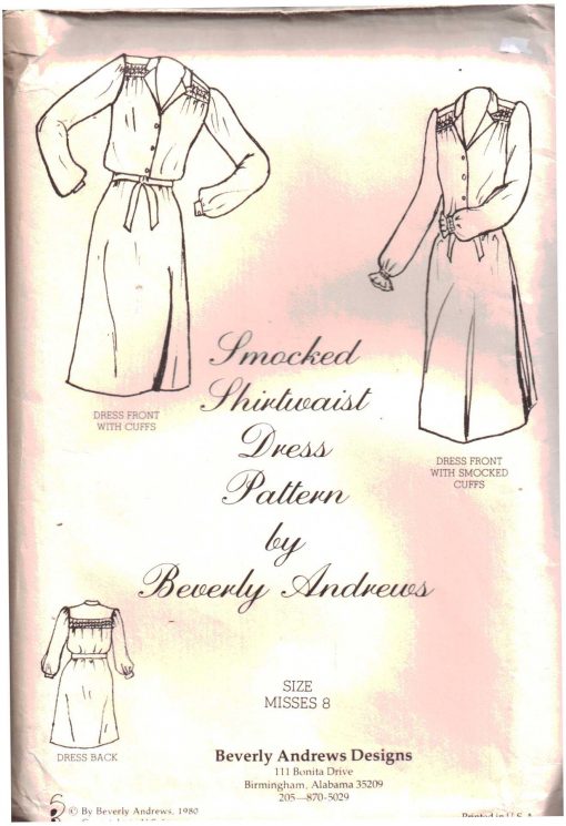 Beverly Andrews Smocked Shirtwaist Dress
