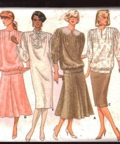 UNCUT Butterick Sewing Pattern # 5769 from 1987 Bust 40 Misses Dress Top and Skirt Size 18