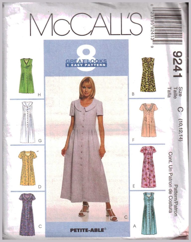 McCall's 9241 Dress in two lengths Size: C 10-12-14 Uncut Sewing Pattern