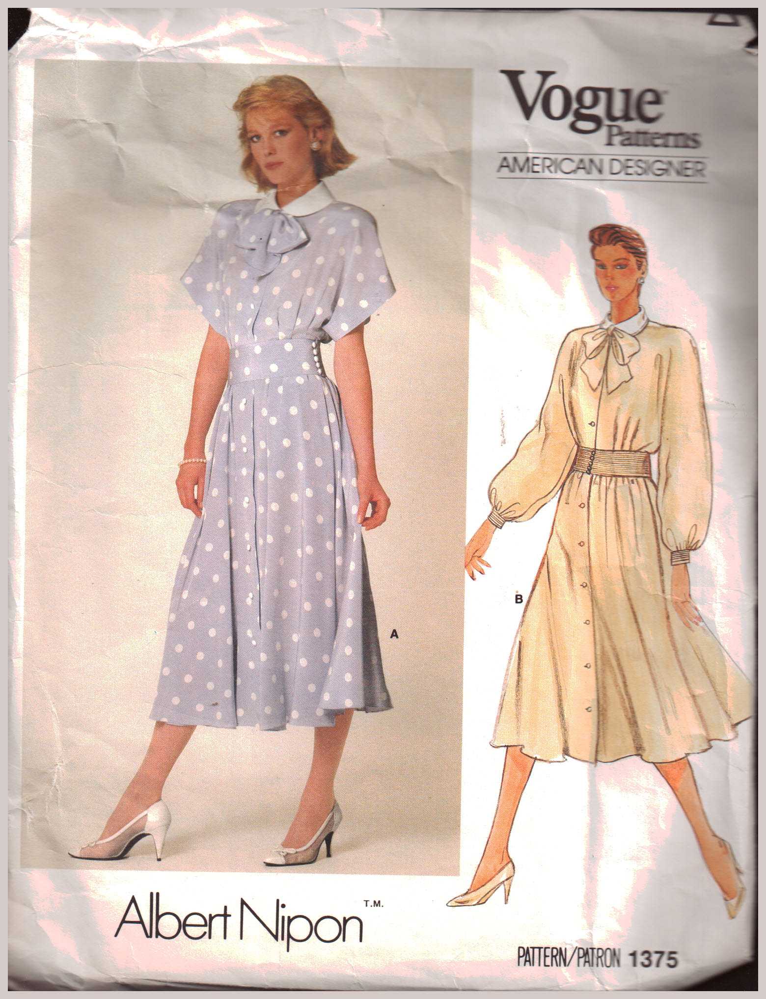 vogue-1375-dress-by-albert-nipon-size-10-uncut-sewing-pattern
