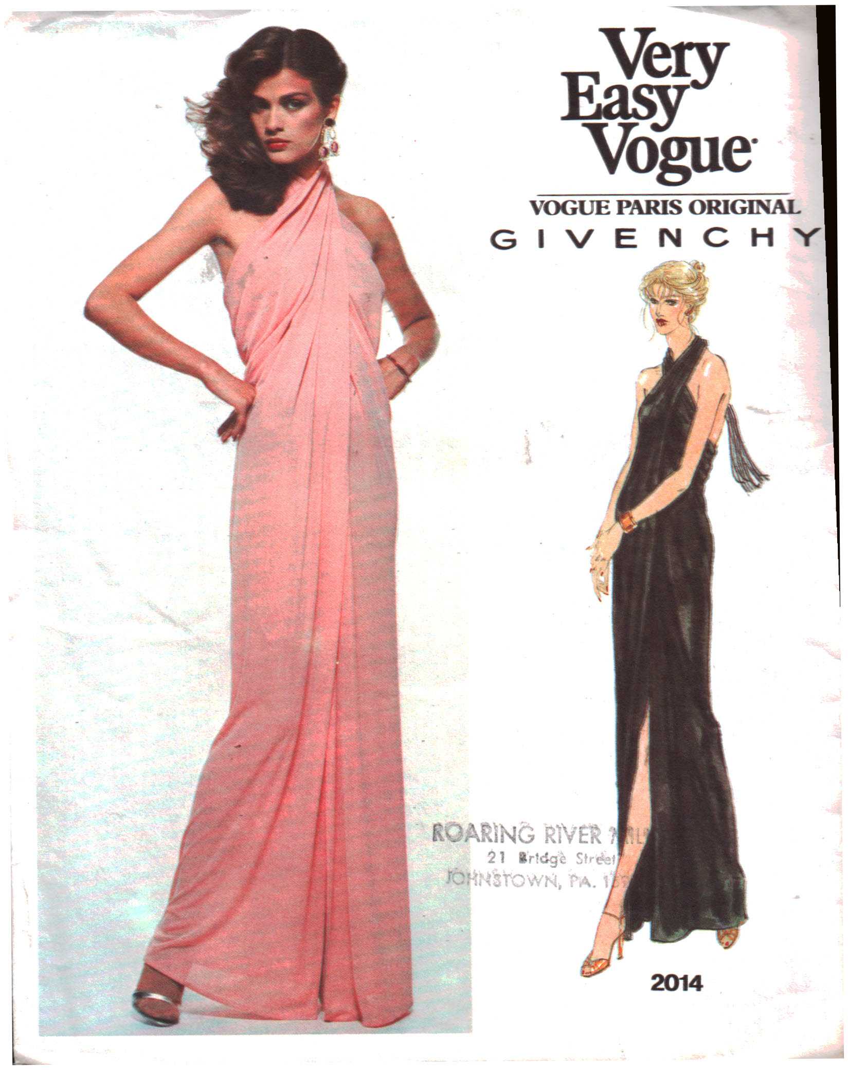 Vogue 2014 Evening Dress by Givenchy Size: 8 Uncut Sewing Pattern