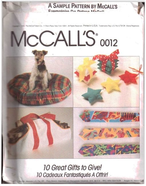 McCalls 0012 J 1