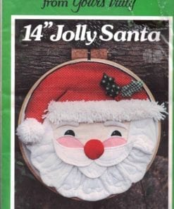 Yours Truly Applique Christmas Ornament Jolly Santa