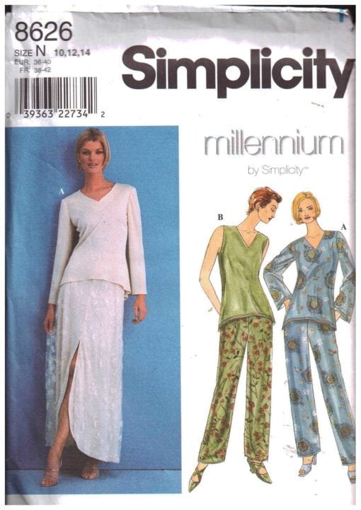 Simplicity 8626 Skirt, Pants, Tunic Size: N 10-12-14 Uncut Sewing Pattern