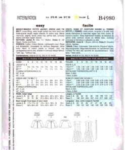 Butterick B5614 Pants Size: E5 14-16-18-20-22 Uncut Sewing Pattern