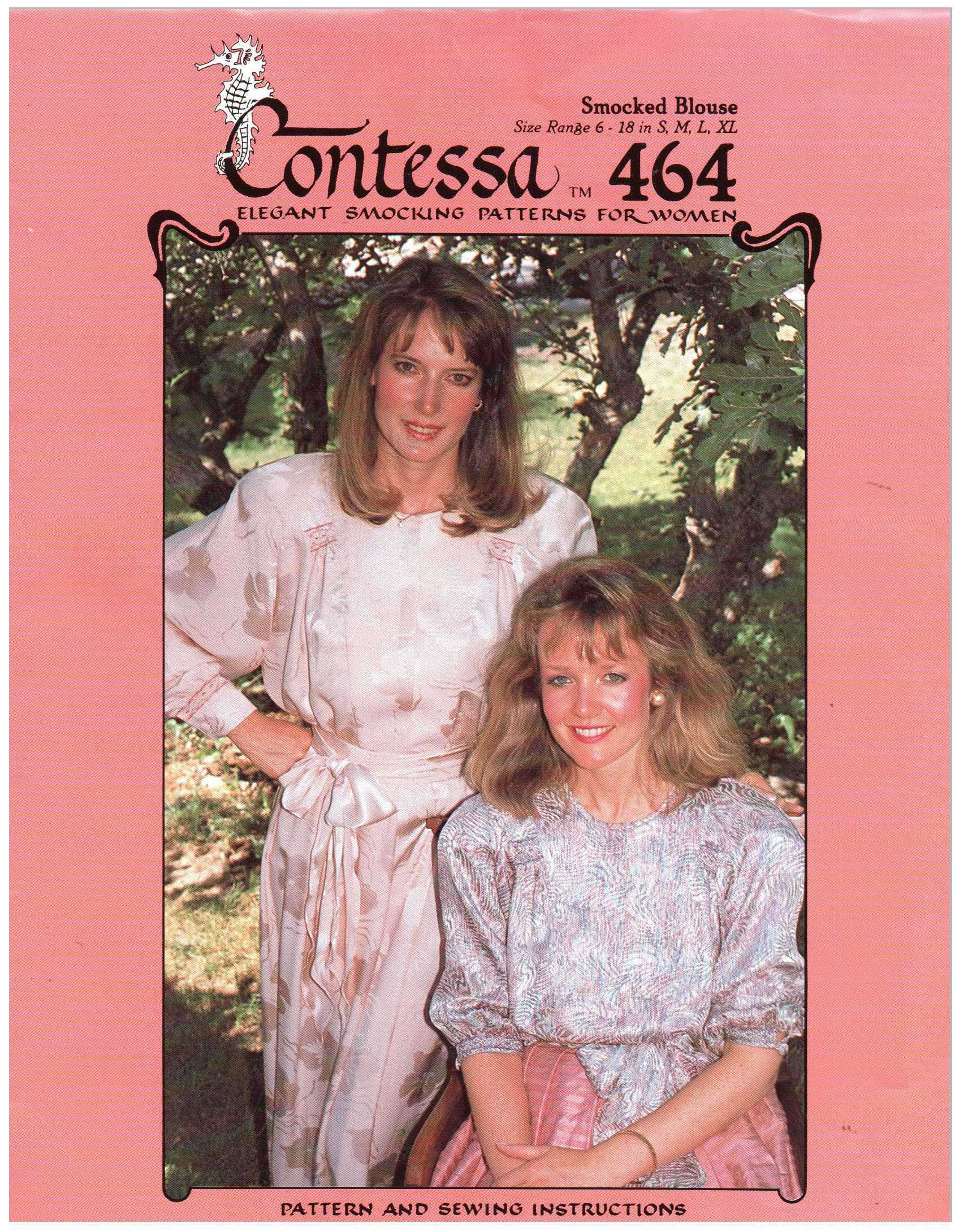 Skirt Sz 6-18 New Contessa Sewing Pattern 464 Misses' Womens Smocked Blouse 