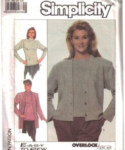 Simplicity 8303 Cardigan in two lengths, Tops Size: NN 10-16 Uncut ...
