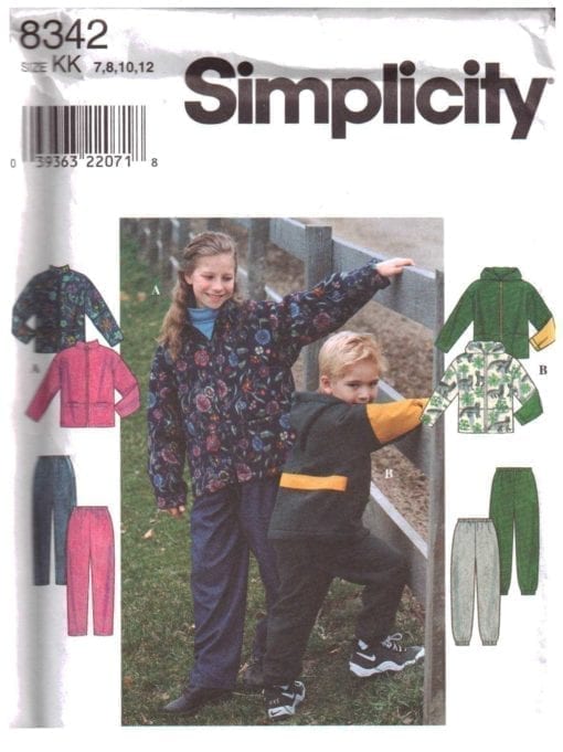 Simplicity 8342 Girls, Boys Jacket, Pants Size: KK 7-8-10-12 Uncut ...