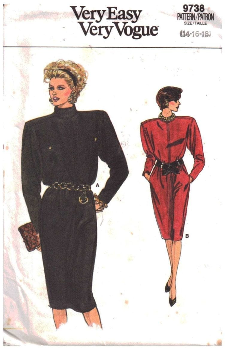 Vogue 9738 Dress Size: 14-16-18 Uncut Sewing Pattern