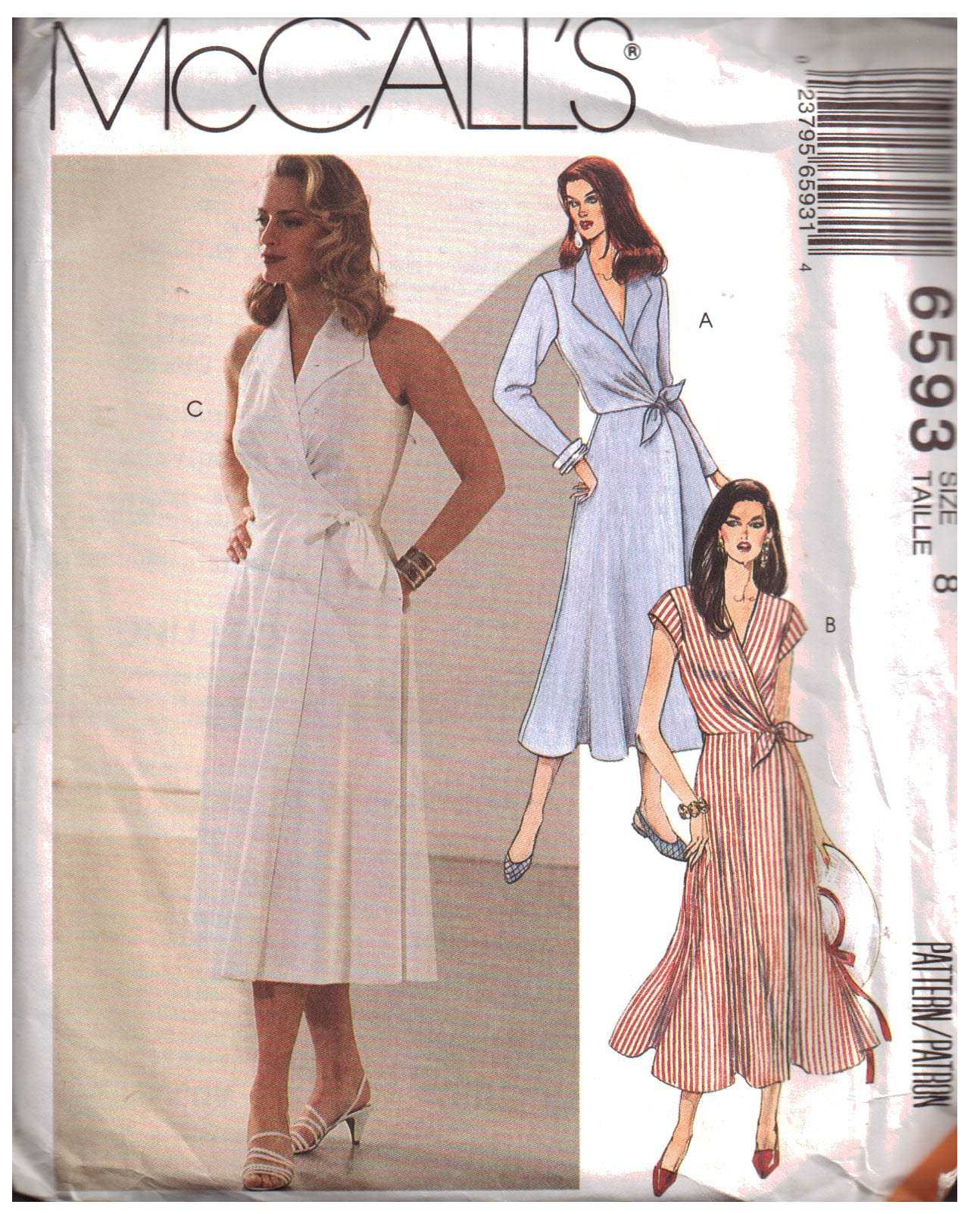 McCall's 6593 Dress Size: 8 Uncut Sewing Pattern