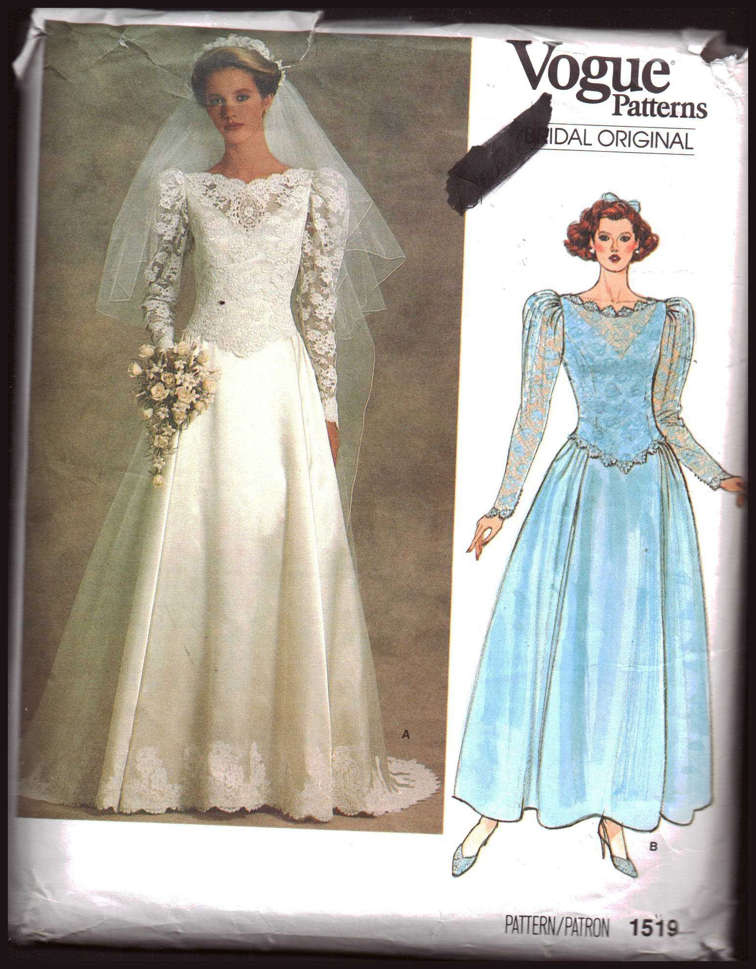 1990's Vogue Bridal by Bellville Sassoon Sheath Wedding Dress Pattern –  Backroom Finds