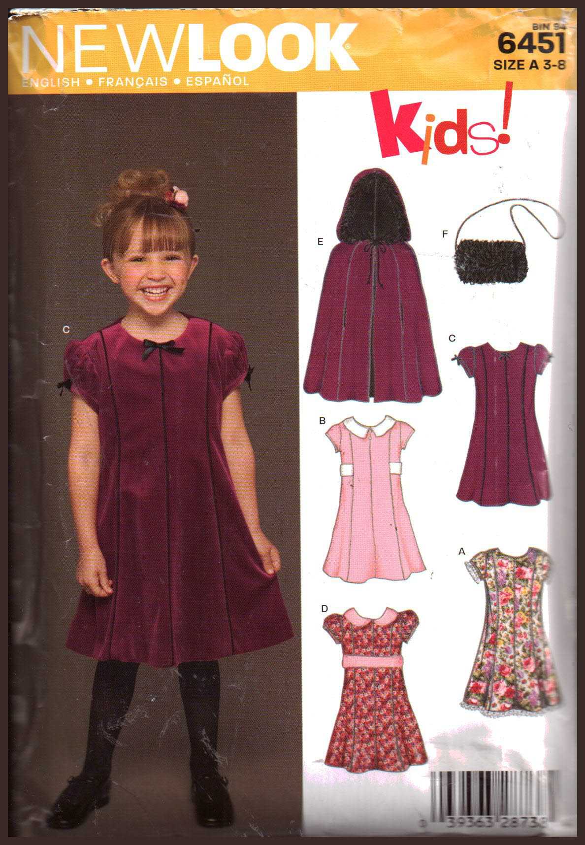 Littlest girls dresses New Look sewing pattern