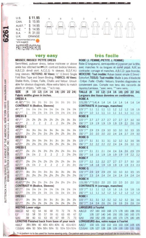 Butterick 6261 O 1