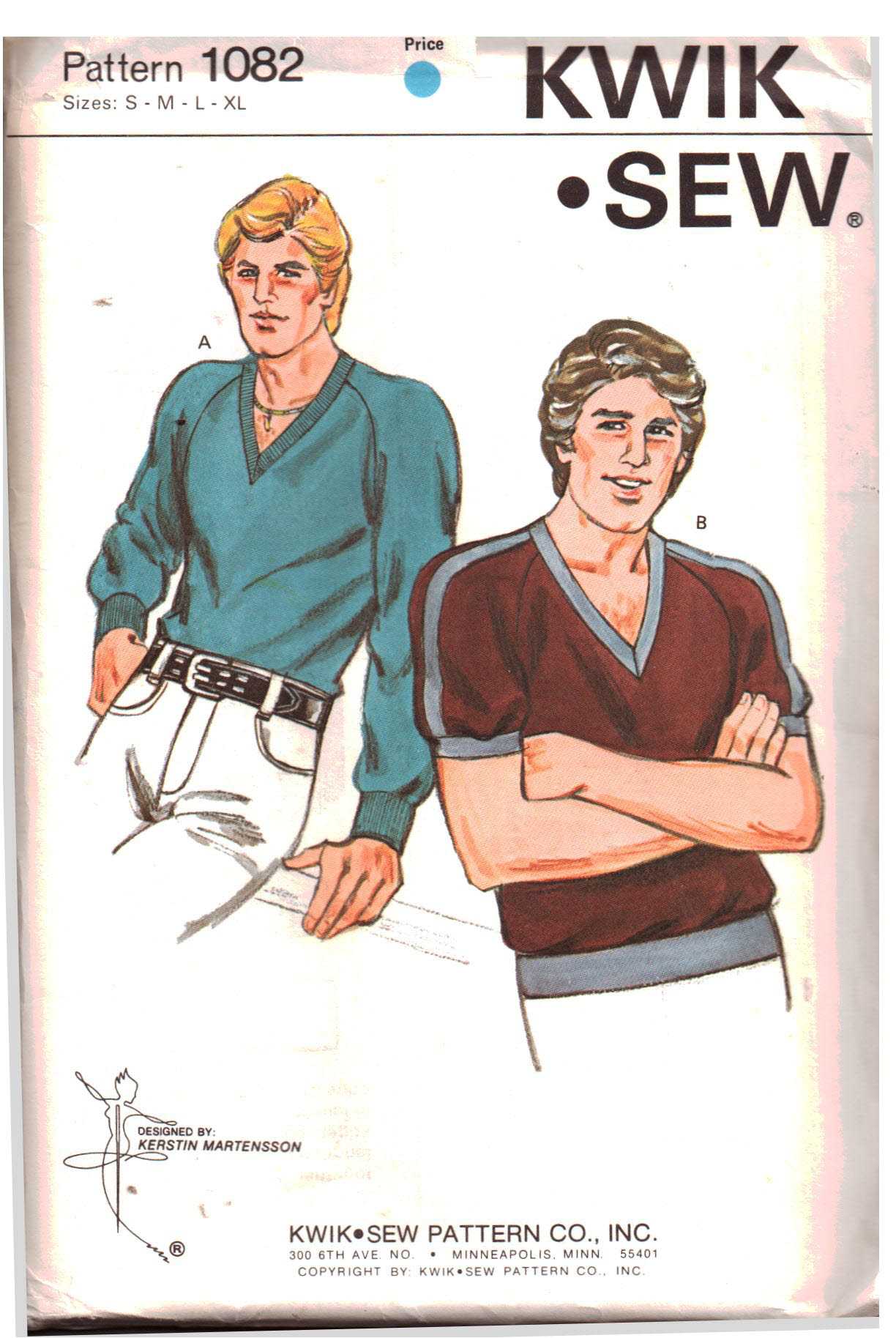 Kwik Sew 1082 Men's Shirt Size: S-M-L-XL Uncut Sewing Pattern
