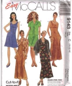 McCall's 9143 Jacket, Dress in two lengths Size: C 10-12-14 Uncut ...
