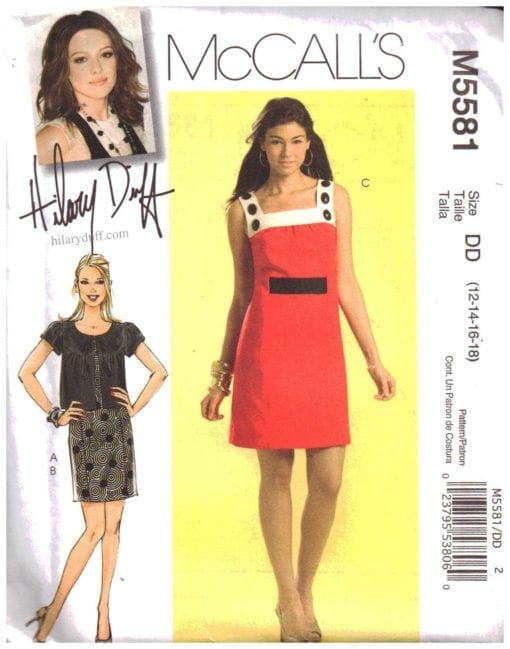McCall's M5581 Dress, Jacket, Belt Size: DD 12-14-16-18 Uncut Sewing ...