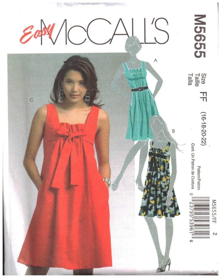 McCall's M5655 Dress Size: FF 16-185-20-22 Uncut Sewing Pattern