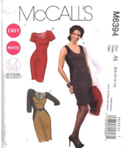 McCall's M6394 Dress Size: A5 6-8-10-12-14 Uncut Sewing Pattern